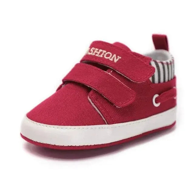 Meckior Baby Boy Sneakers Newborn Striped Soft Sole Casual Baby Shoes First Walker Toddler Crib Moccasins
