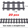City Trains Flexible Tracks – Soft Straight, Curved Rails, and Switch Building Block Railways Toy for Kids