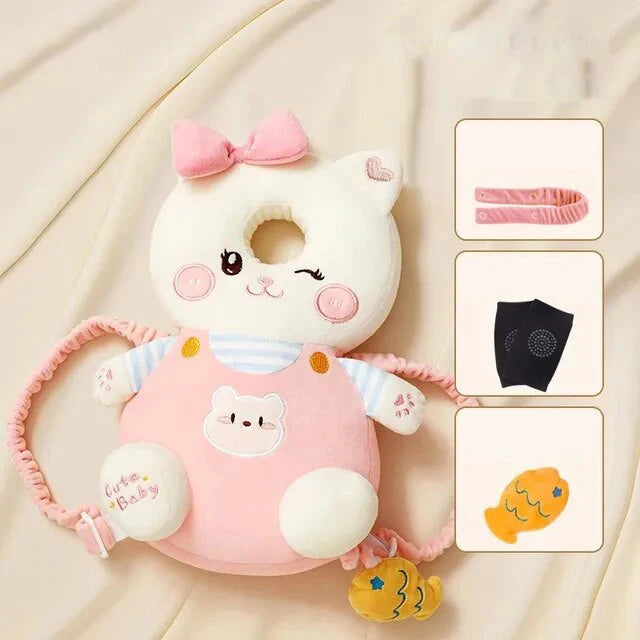 AIBEDILA Baby Head Protector Safety Pad Cushion Back Prevent Injured Elf Lion 1-3T Toddler Security Pillows Protective Headgear