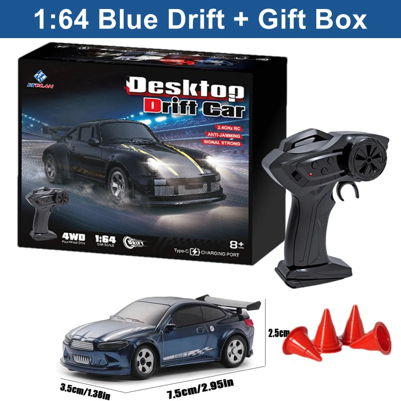 1/64 2.4G High-Speed Drift RC Car with 4WD Four-Wheel Drive Mini RTR
