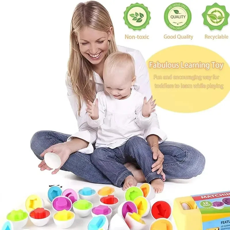 Baby Learning Smart Egg Toy – Montessori Shape Matching and Sorting Educational Toy for Kids Ages 2-4