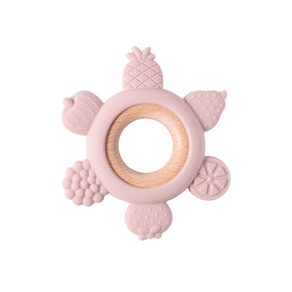 Baby Silicone Teether - Teething Toy for Infants 0-12 Months | Cartoon Rattle & Gum Relief Baby Accessories