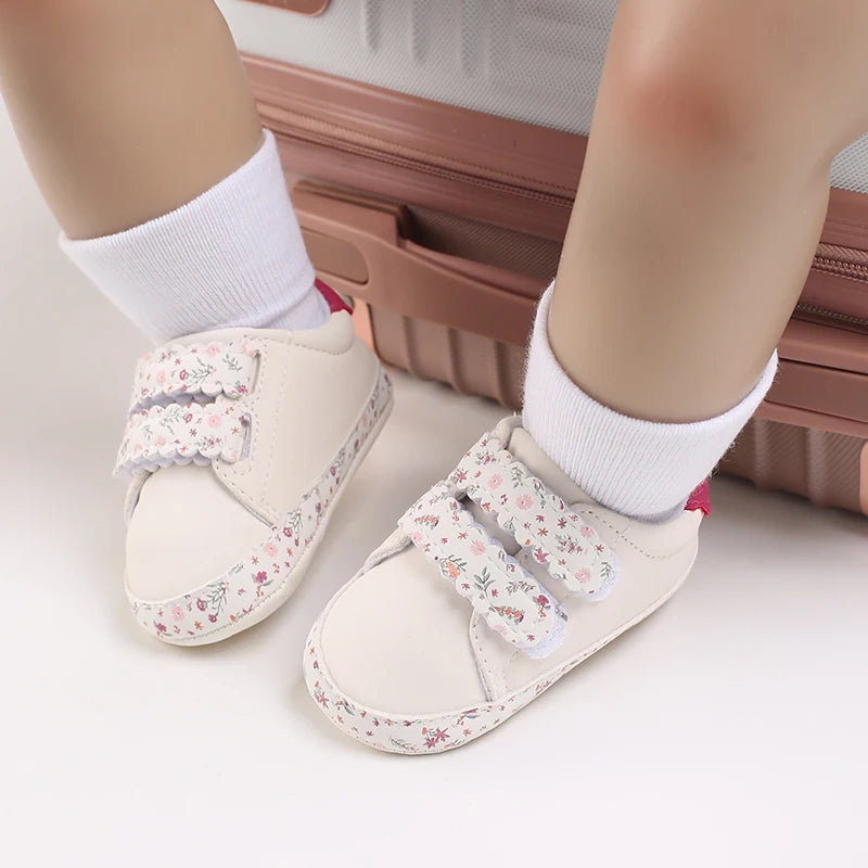 Fashion Infant Spring Shoes – Non-Slip White Soft-Soled Sneaker for Newborn Boys & Girls