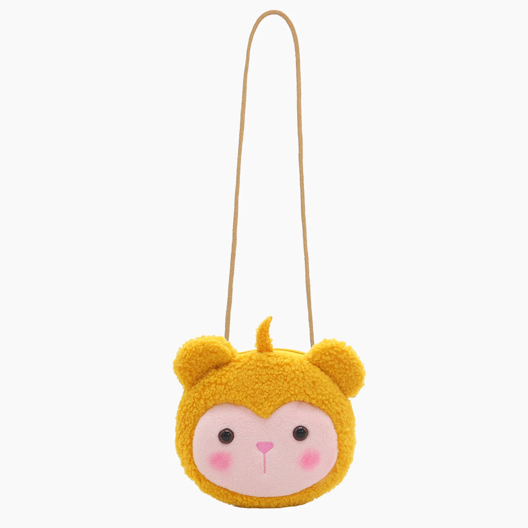 Cartoon Plush Crossbody Bag – Cute Animal Bear Coin Wallet, Mini Shoulder Bag for Boys & Girls - Kidzy Market