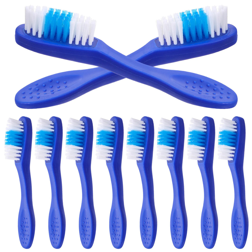 10 Pcs Mini Camping Toothbrush, Baby Travel Size, Short Plastic Bristles, Wear-Resistant