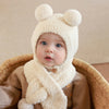 Baby Winter Hat and Scarf Set – Warm Coral Fleece Beanie With Neck Warmer for Toddler Boys & Girls