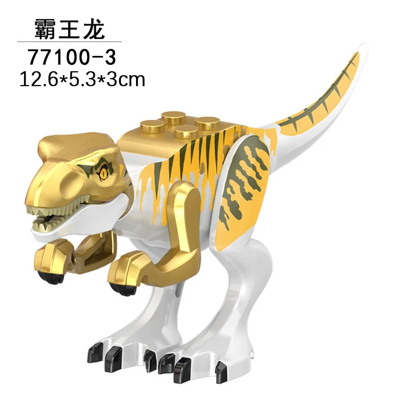 Jurassic World 3 Brutal Raptor Building Blocks – Tyrannosaurus, Indominus, and I-Rex Dinosaur Toy for Kids