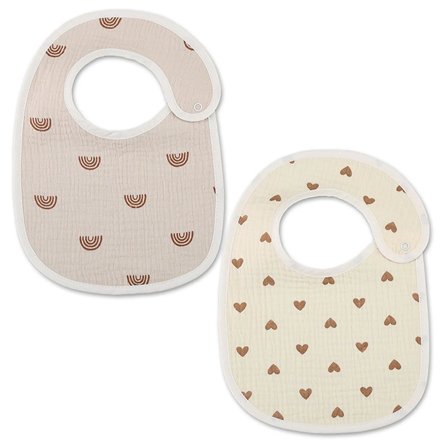 2-Piece Set – Cotton Waterproof Baby Bibs, Four Seasons Bibs & Newborn Burp Cloths for Boys & Girls, Soft Drooling & Breastfeeding Towels - Kidzy Market