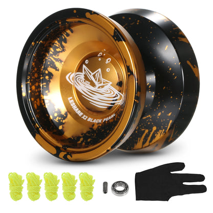 LESHARE Yoyo Ball - Aluminum Trick Yo-Yo with Bearing, Strings, and Gloves, Competitive Classic Toy Gift