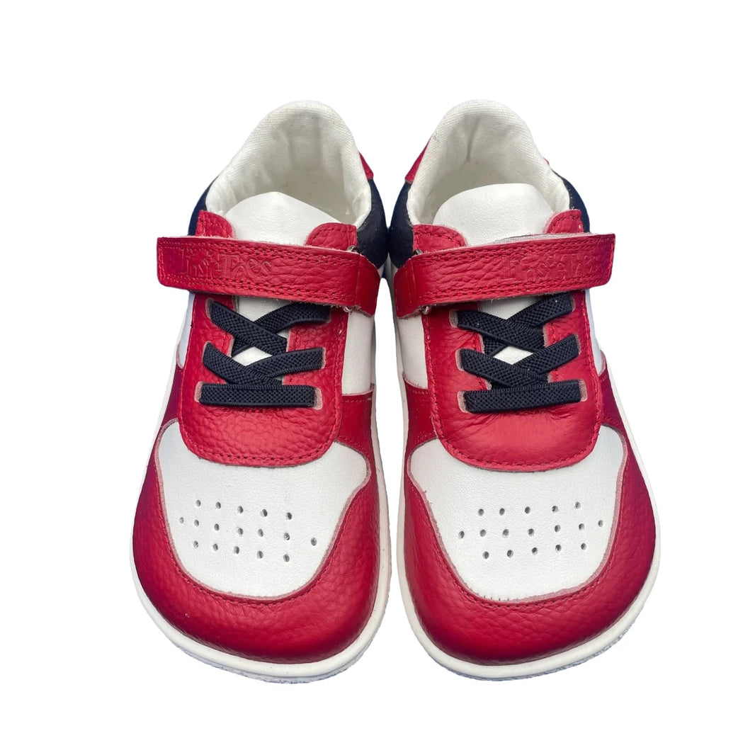 Tipsietoes Spring Genuine Leather Shoes – Lightweight Minimalist Barefoot Sneakers for Girls & Boys with Elastic Strap