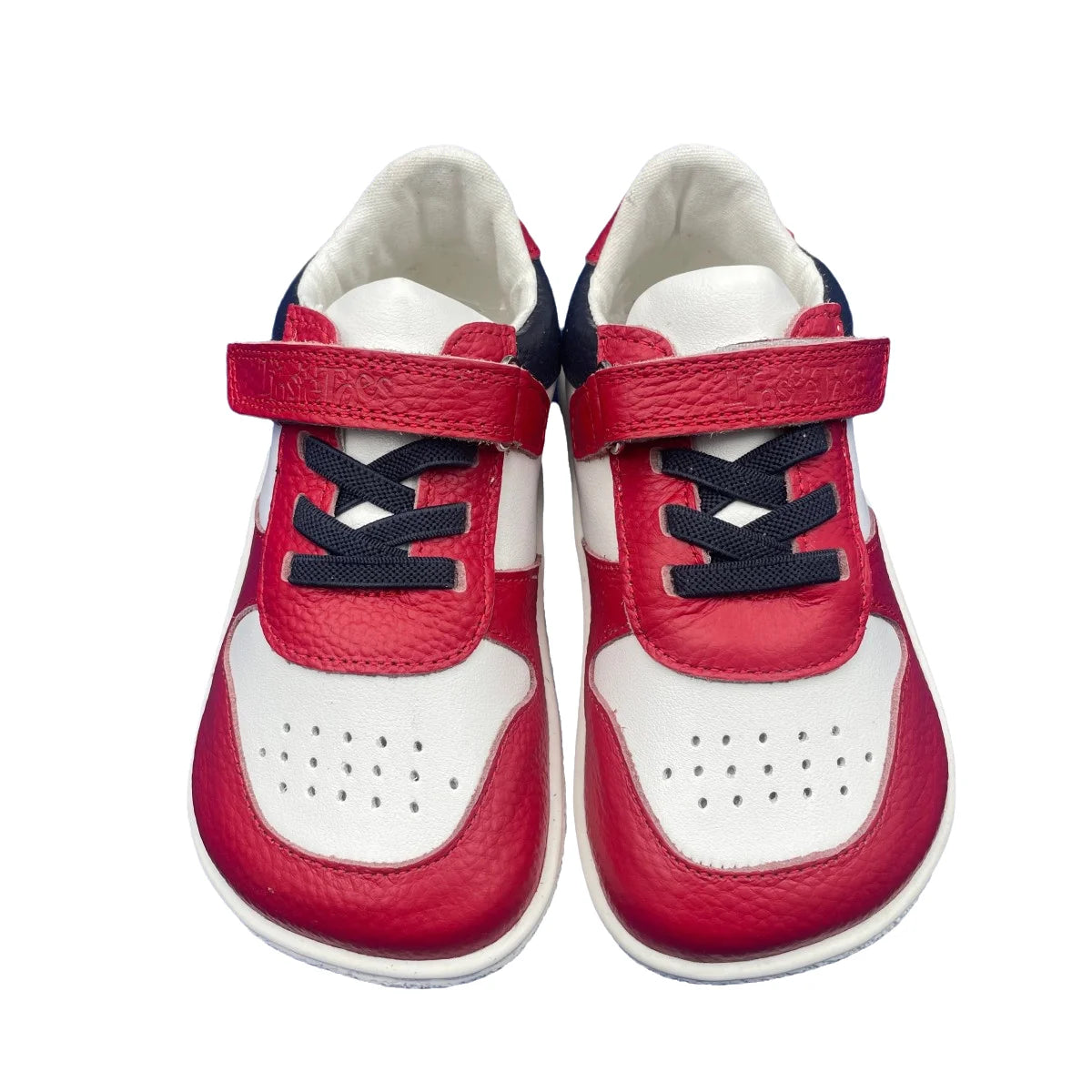 Tipsietoes Spring Genuine Leather Shoes – Lightweight Minimalist Barefoot Sneakers for Girls & Boys with Elastic Strap