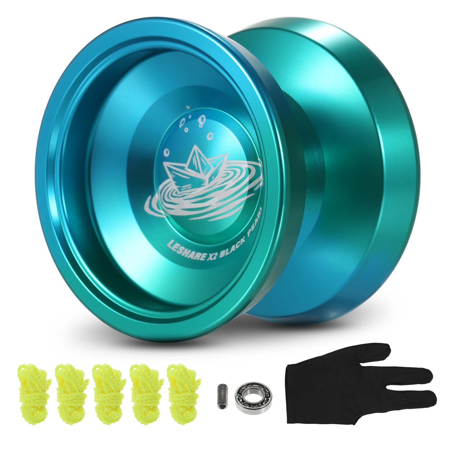 LESHARE Yoyo Ball - Aluminum Trick Yo-Yo with Bearing, Strings, and Gloves, Competitive Classic Toy Gift