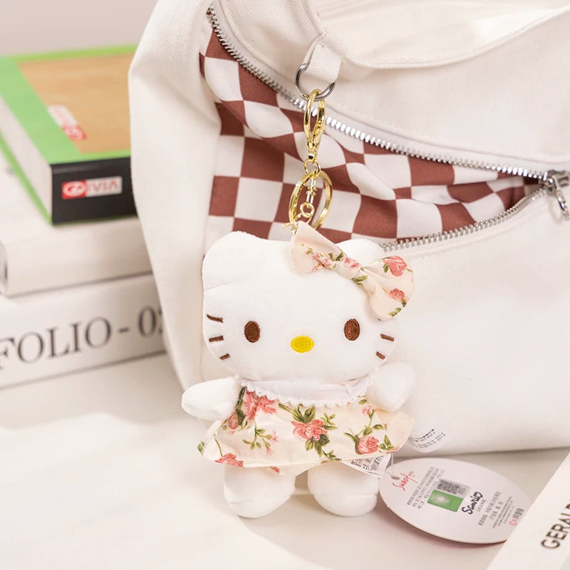 Sanrio Hello Kitty Kuromi Melody Pochacco Cinnamoroll Plush Toy Pendant Keychain Gift
