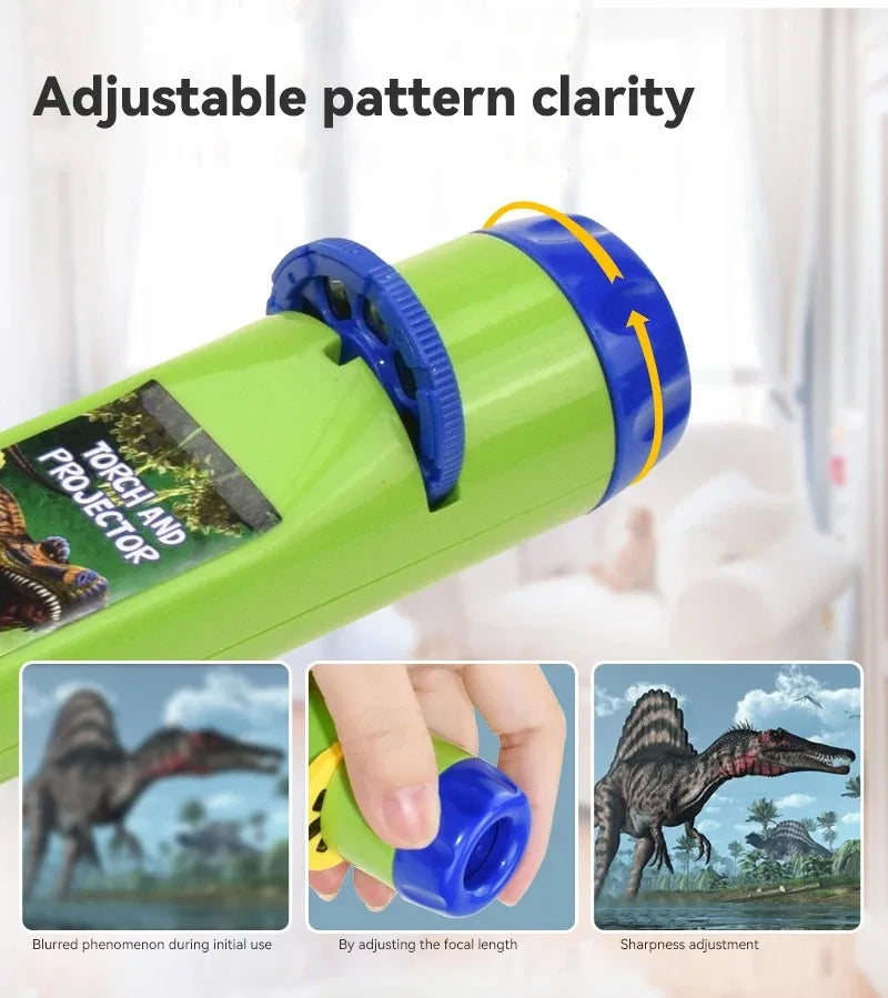 Kids Projection Flashlight Toy — Rotating 24-Image Bedtime Story Projector Light, Educational Night Light for Children