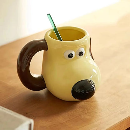 520ml (17.6 fl oz) Dog Paw Ceramic Mug – Large Cartoon Coffee Cup with Handle for Home & Office, Kids-Friendly