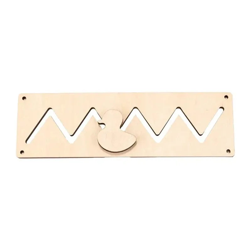 DIY Montessori Busy Board – Wooden Accessories with Hand-Pulled Wheel, Gear, Drum, Car, and Castle, Early Educational Toy for Children Gift