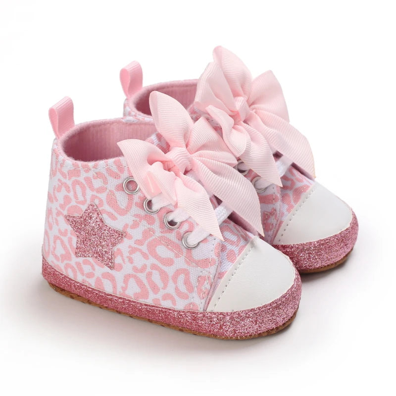 Spring and Autumn Women's Baby Casual Sports Shoes Soft Sole Anti-Slip Indoor and Outdoor First Step Walking Shoes