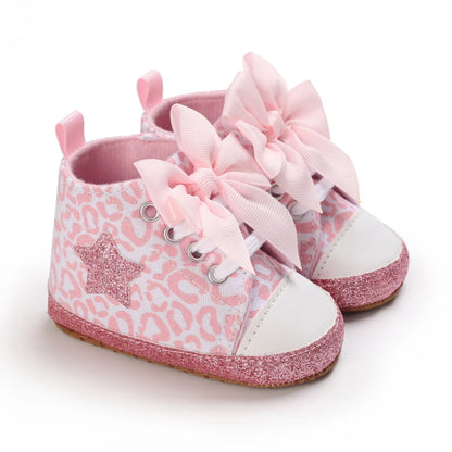 Spring and Autumn Women's Baby Casual Sports Shoes Soft Sole Anti-Slip Indoor and Outdoor First Step Walking Shoes