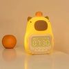 Capybara LED Alarm Clock Rechargeable Dimmable Night Light with Timer & USB Charging, Kids Bedside Desk Decor