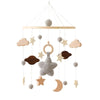 Wooden Crochet Crib Mobile with Felt Rattles – Hanging Bed Bell Toy for Newborns & Infants 0-12 Months