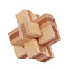 Wooden Kongming Lock Puzzle Lu Ban 3D Brain Teaser Montessori Puzzle for Kids & Adults