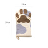Cute Cat Paws Oven Mitts Anti-Scald Insulated Cotton Baking Gloves