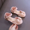 Girls’ Princess Sandals – Summer New Baby Pearl Rhinestones Bow Single Shoes, Fashion Non-Slip Flat Children’s Shoe