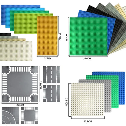 32x32 and 32x16 Dots Classic Base Plates – MOC DIY Plastic Bricks for City Building Blocks Toys