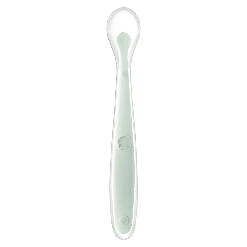Baby Food Feeding Spoon Set – Stainless Steel Scraping & Soft Silicone Spoon for Infants and Toddlers – Includes Storage Box – BPA Free Baby Utensils for Puree, Soft Foods & Weaning