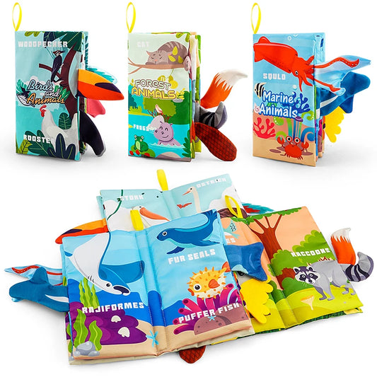1PC Newborn 0-6 Months Baby Book - Touch and Feel Soft Book, Kids Puzzle Montessori Toy