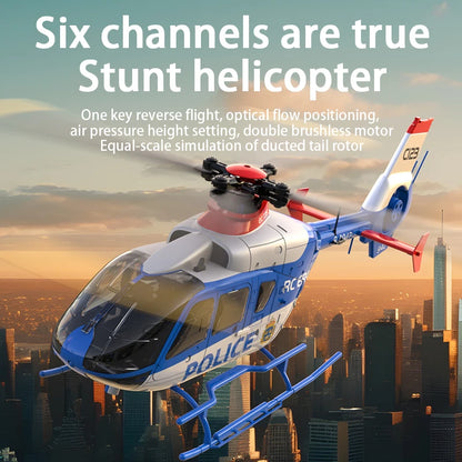 C123 6CH RC Helicopter – EC135 Brushless Direct Drive 3D Optical Flow Model