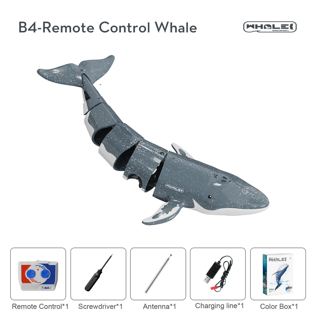RC Shark and Whale Toy – Electric Remote Control Dolphin Submarine for Pool and Bath