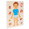 Montessori Wooden Human Body Organs Puzzle - Educational Anatomy Toy for Kids Ages 3-6 (22.4×17.9×1 cm / 8.8×7.1×0.4 in)