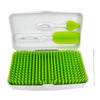 Bottle Drying Rack with Detachable Silicone Brush, Pacifier Brush, and Drying Holder Box for Baby Feeding Bottle Deep Cleaning