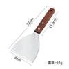 Stainless Steel Spatula and Grill Scraper Wood Handle for BBQ