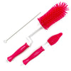 Silicone Bottle Cleaning Brush Set - Baby Pacifier & Straw Scrubber, 360 Degree Glass Cup Washing & Kitchen Cleaning Tool