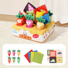 Montessori Pull Carrot Plush Sensory Toy for Babies & Toddlers - Fine Motor Matching Puzzle Educational Toy