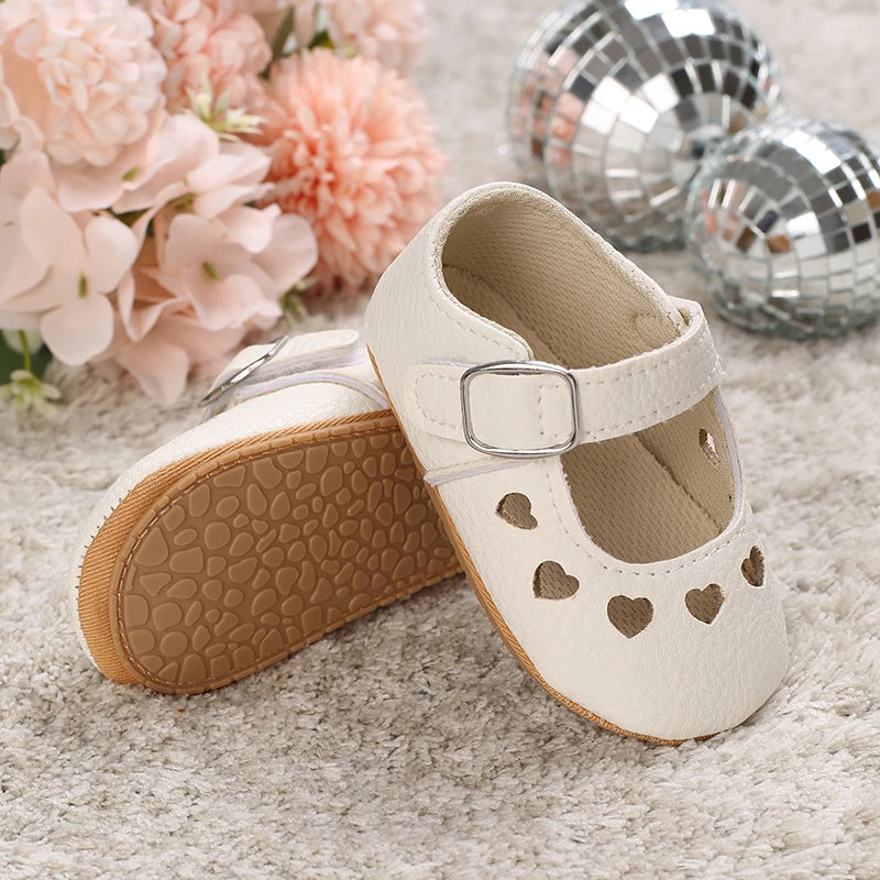 Khaki Baby Casual Shoes 0-18M Infant Toddler Bowknot Non-Slip Rubber Soft-Sole Flat PU First Walker Newborn Mary Janes