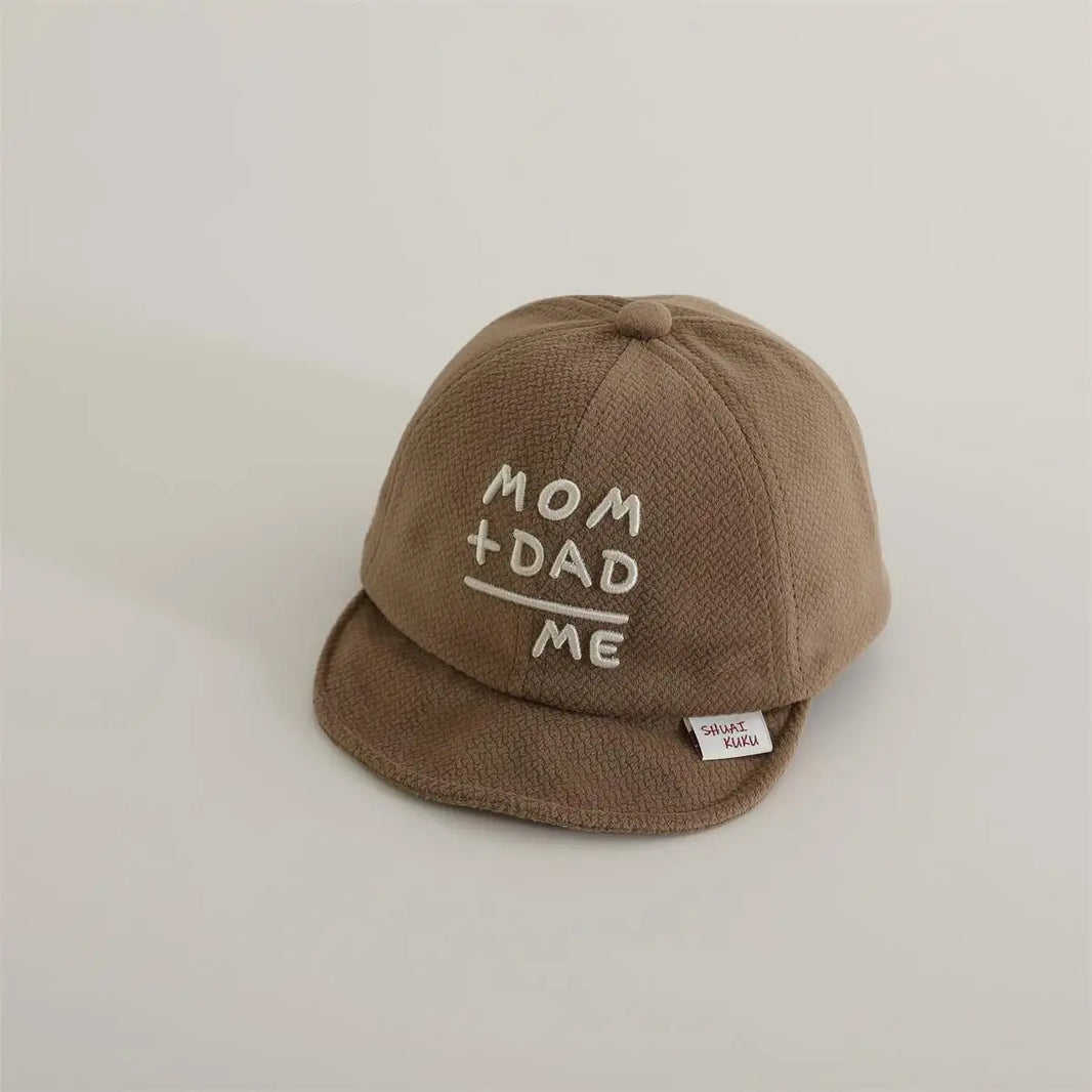 Adjustable Cotton Duckbill Hat for Baby & Toddler – Letter Embroidered Peaked Cap, Unisex Snapback