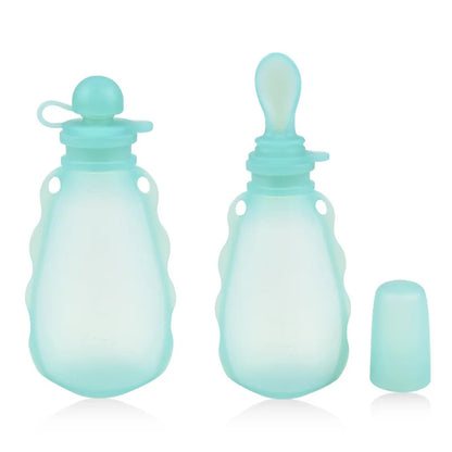 Reusable Silicone Breast Milk Storage Bag - Leak-Proof, BPA-Free Suckable Juice Bag for Baby Feeding, Traveling & Breastfeeding Partner