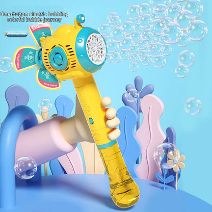 Automatic Submarine Bubble Gun for Kids — Battery-Powered Bubble Machine Toy for Outdoor Parties & Gifts