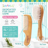 Baby Hair Brush and Comb Set for Newborn - Massage Bath & Shower - Custom Logo Mini Baby Wooden Hair Brush for Kids