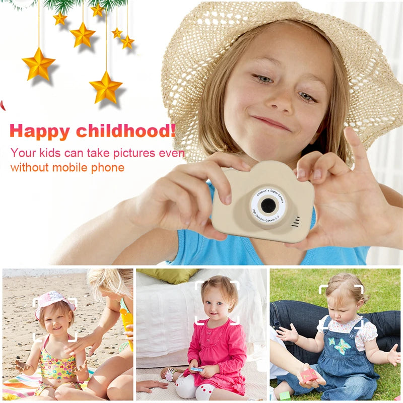 Kids Digital Dual Camera with 1080P HD Video, Mini Color Display Toy, Birthday Gift for Children