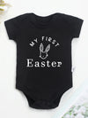 Cute Rabbit Pattern Bodysuit for Infants - Newborn Easter Jumpsuit Romper for Baby Boy & Girl (0-24M) - My First Easter Outfit
