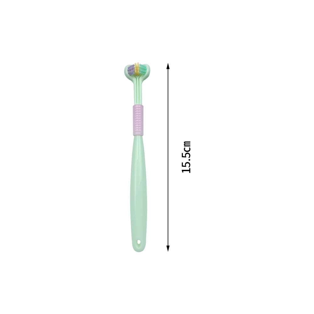 Three-Sided Toothbrush - Children Soft Bristles V-Shaped Teeth Whitening Oral Care Hygiene Tool