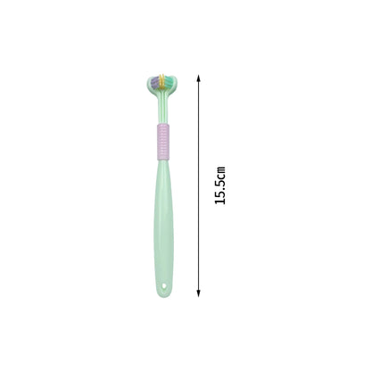 Three-Sided Toothbrush - Children Soft Bristles V-Shaped Teeth Whitening Oral Care Hygiene Tool