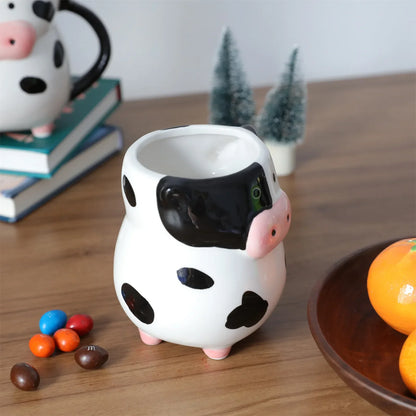 Cute Cartoon Cow Ceramic Coffee & Milk Mug - 1-Piece Kids Breakfast, Dessert & Juice Cup, Christmas Gift