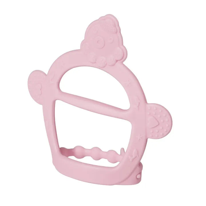 Baby Silicone Training Toothbrush - BPA Free Banana Shape Teether Chew Toy and Teething Ring for Infants