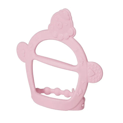 Baby Silicone Training Toothbrush - BPA Free Banana Shape Teether Chew Toy and Teething Ring for Infants