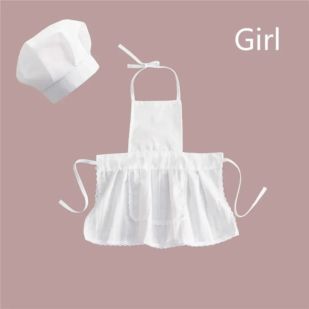Baby Chef Apron & Hat Set – Cute Baby Cook Costume for Newborn Photography Prop & Outfit